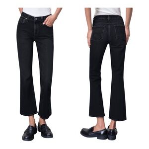 Edwin Lark Ankle Bootcut Jeans In Onyx Black